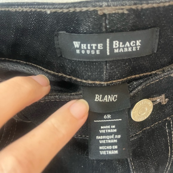 White House Black Market Dark Blanc Flare Jeans NWOT - Picture 7 of 8